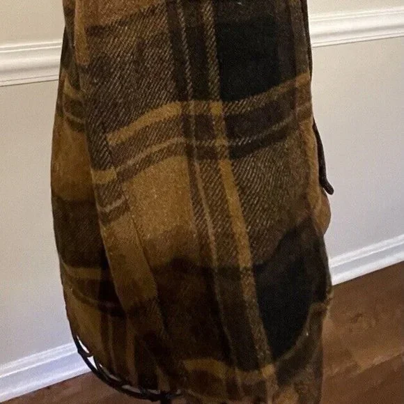 Men's WOOL SHEEPSKIN Plaid Coat LAND-N-LAKES Coat Vintage Men's Sheepskin Jacket